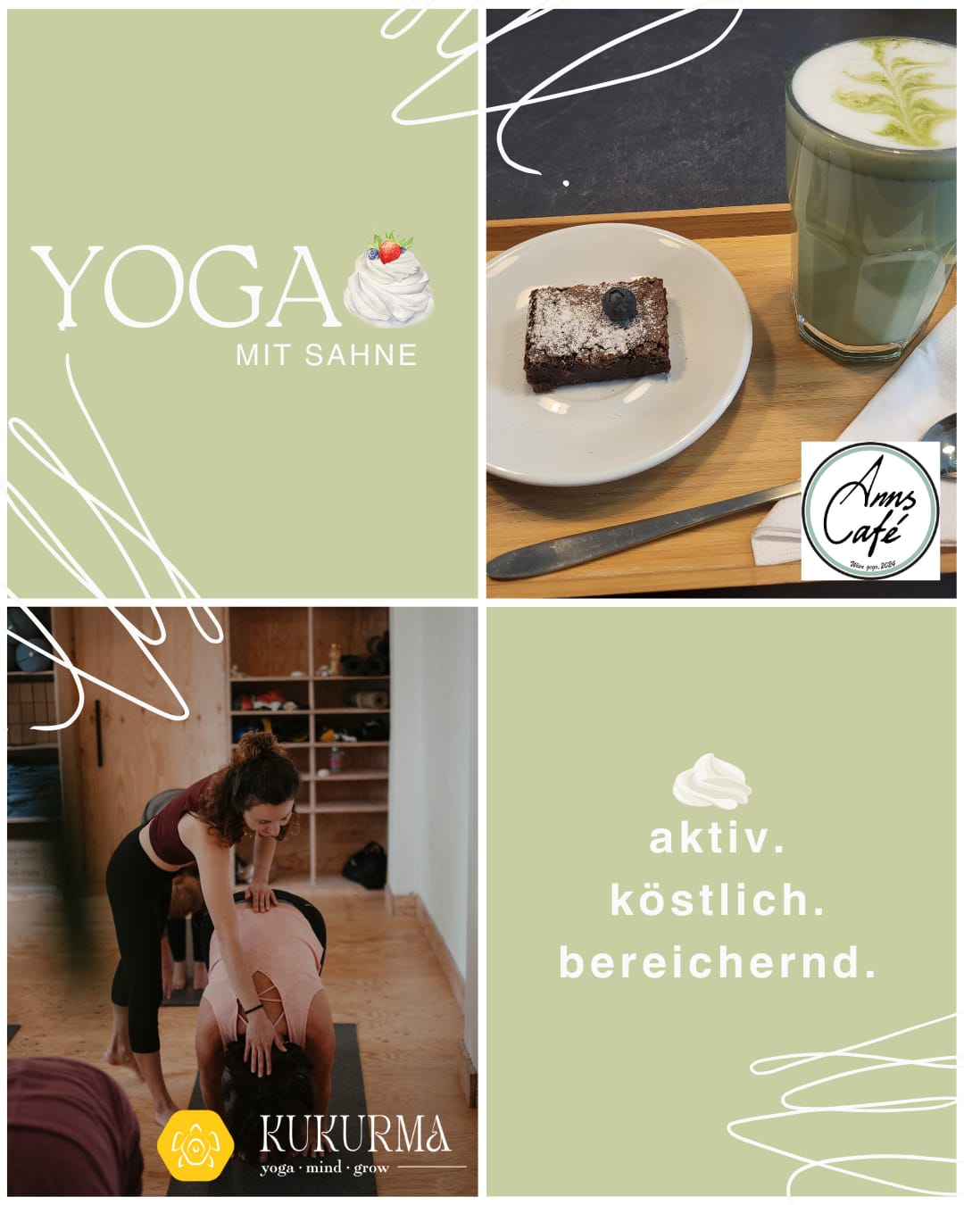 Yoga mit Sahne mit Tanja von 10:00 bis 11:00 Uhr